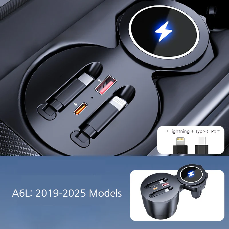 Audi A6L (2019–2025) Car Wireless Fast Charging Hub - Image 7