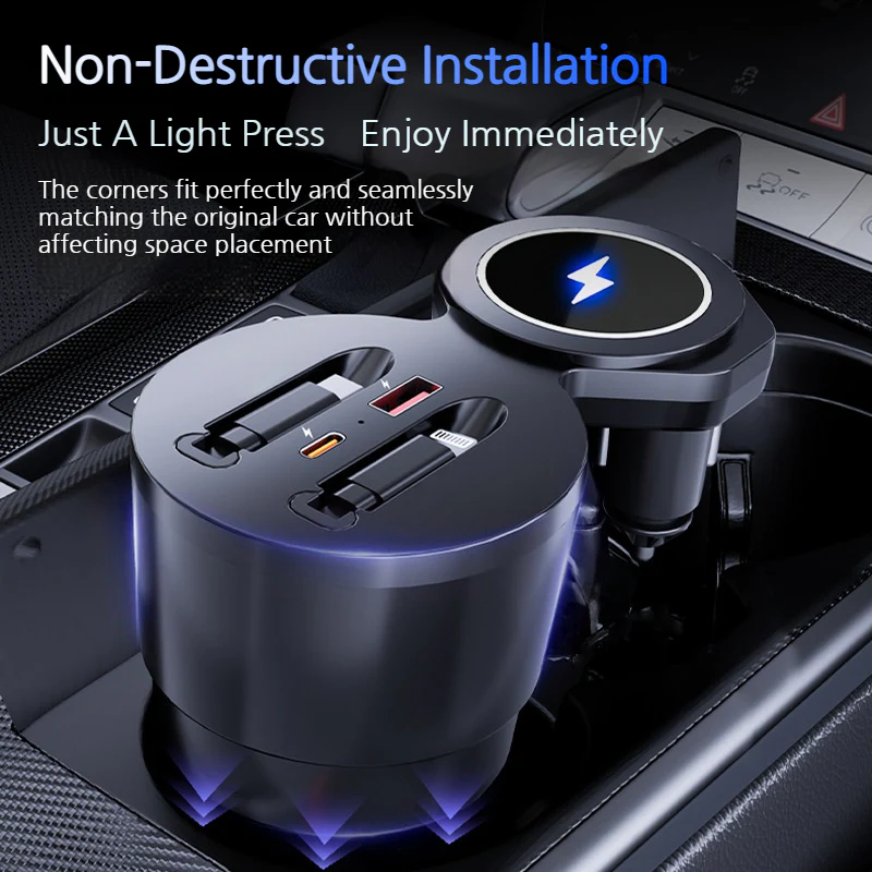 Audi A6L (2019–2025) Car Wireless Fast Charging Hub - Image 4