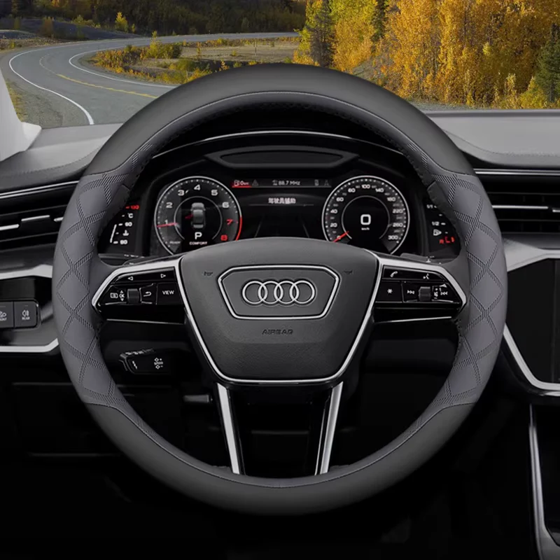 Audi Ultra-Thin Anti-Slip Steering Wheel Cover For Q5L, A4L, A6L, Q3, Q2L, A3, A5, A8, A7L - Image 9