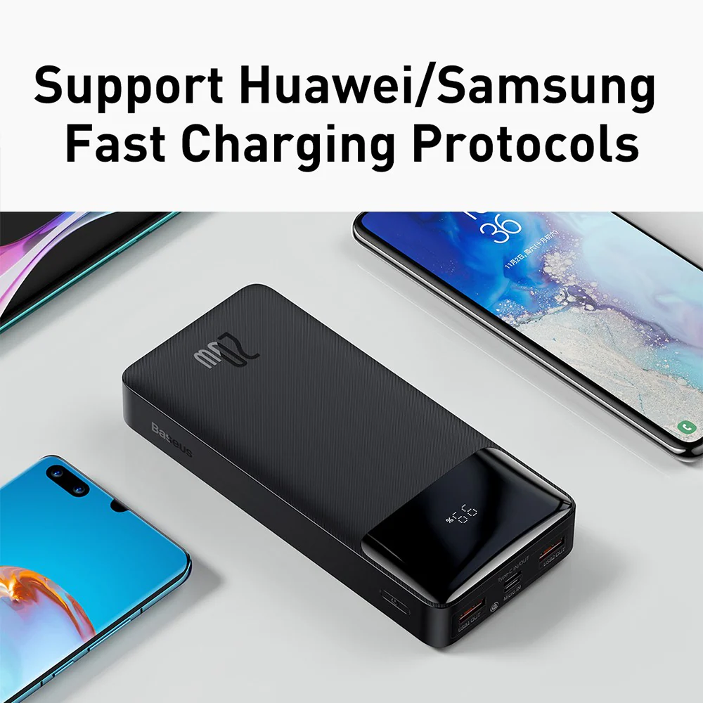 Baseus Bipow Fast Charging Power Bank 10000mAh 20W (Overseas Edition) PPBD050301-Black - Image 7