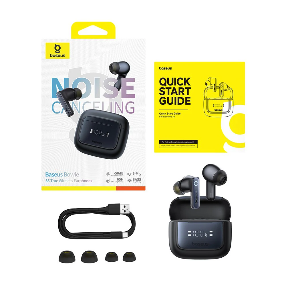 Baseus Bowie 35 True Wireless Earphones-Cosmic Black (A00073800123-00) - Image 11