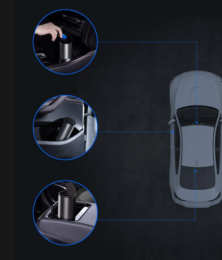 Baseus Gentleman Style Vehicle-mounted Trash Can (with Trash Bag 1 roll/30) - Image 18