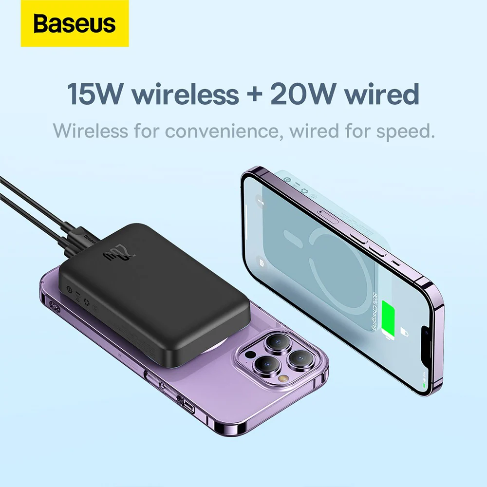 Baseus Magnetic Mini Air Wireless Fast Charge Power Bank 10000mAh 20W - Image 9