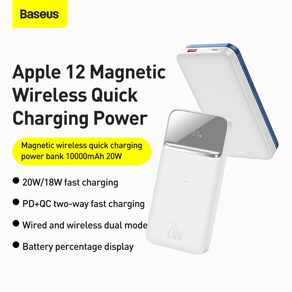 Baseus Magnetic Wireless Fast Charging Power Bank 10000mAh 20W PPCX010202 - Image 4