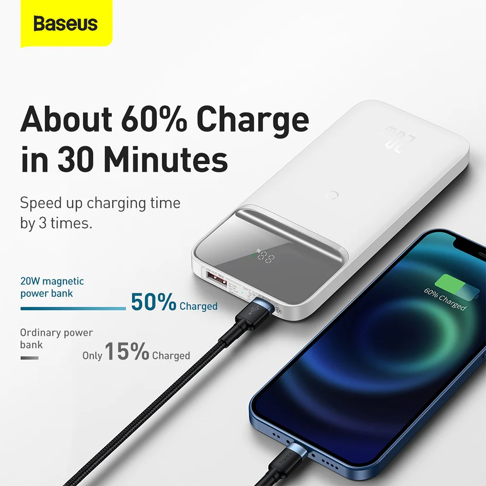 Baseus Magnetic Wireless Fast Charging Power Bank 10000mAh 20W PPCX010202 - Image 7