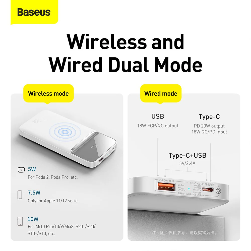 Baseus Magnetic Wireless Fast Charging Power Bank 10000mAh 20W PPCX010202 - Image 9