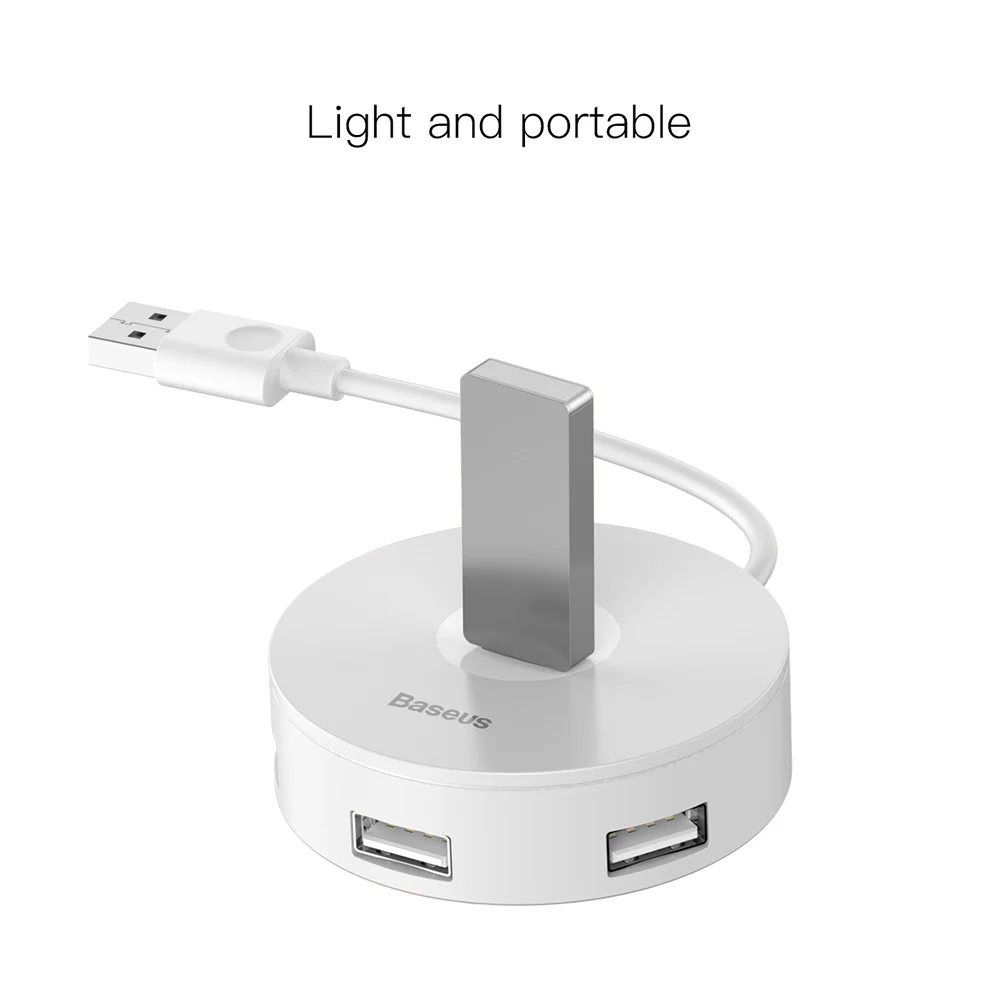 Baseus Round Box HUB Adapter (USB3.0 to USB3.0 x 1 + USB2.0 x 3) 10cm - Image 6