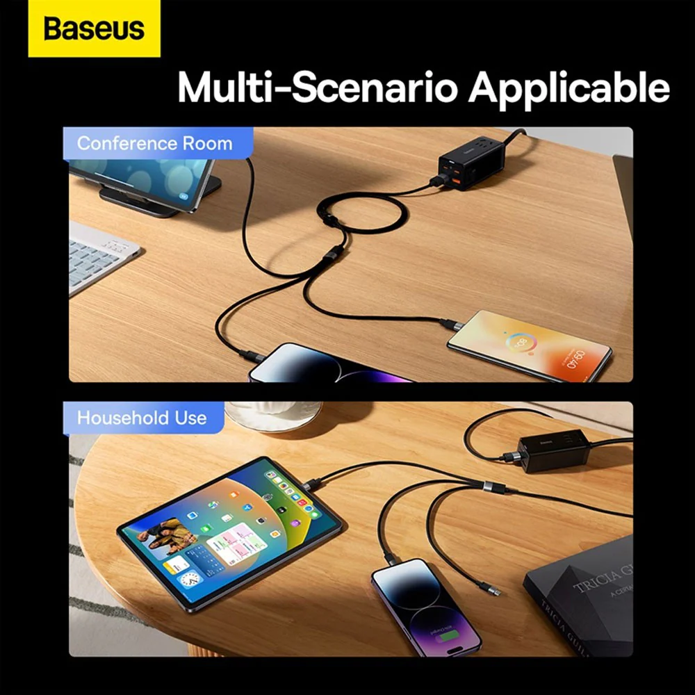 Baseus StarSpeed 1-for-3 Fast Charging Data Cable USB to M+L+C 3.5A 1.2m - Image 11