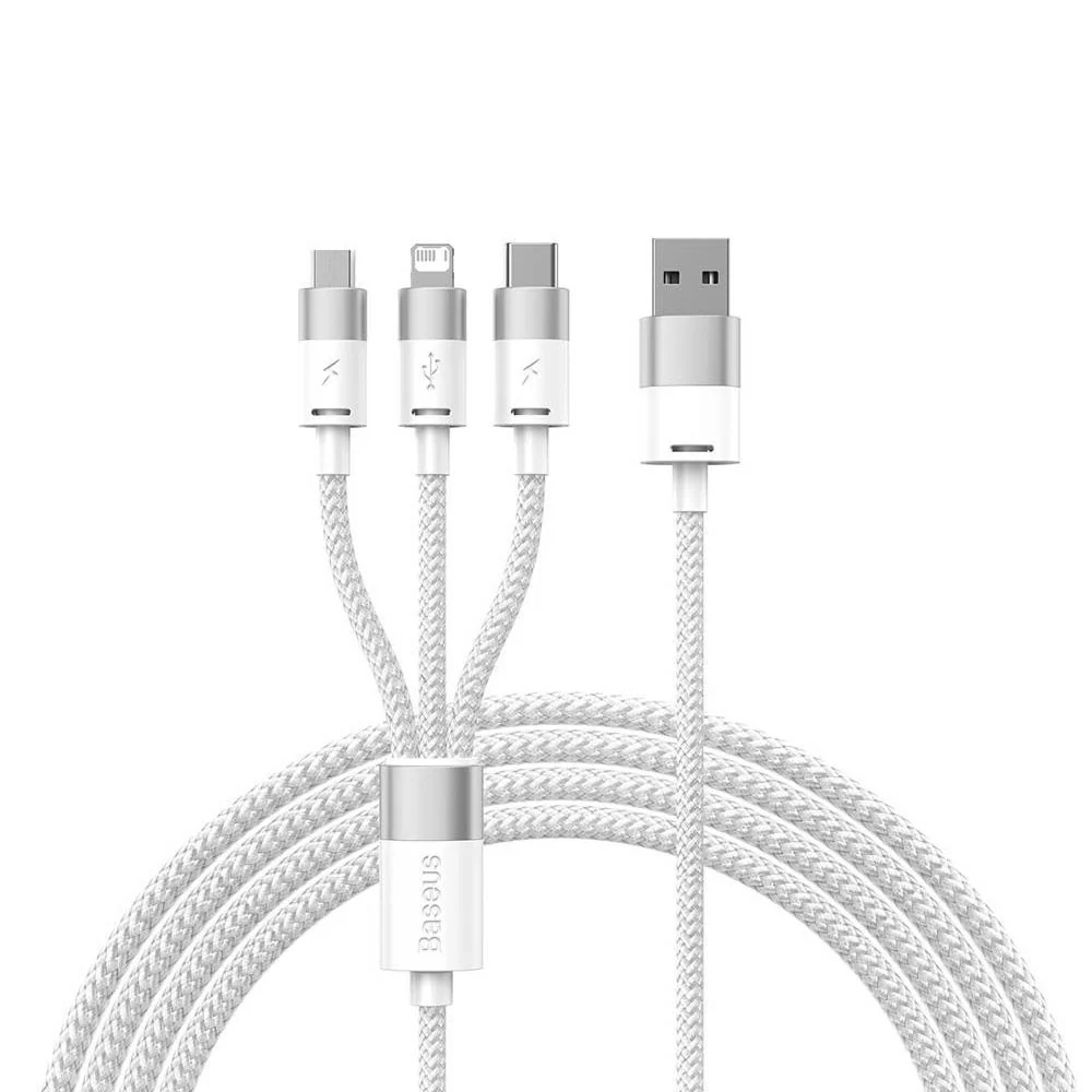Baseus StarSpeed 1-for-3 Fast Charging Data Cable USB to M+L+C 3.5A 1.2m - Image 4