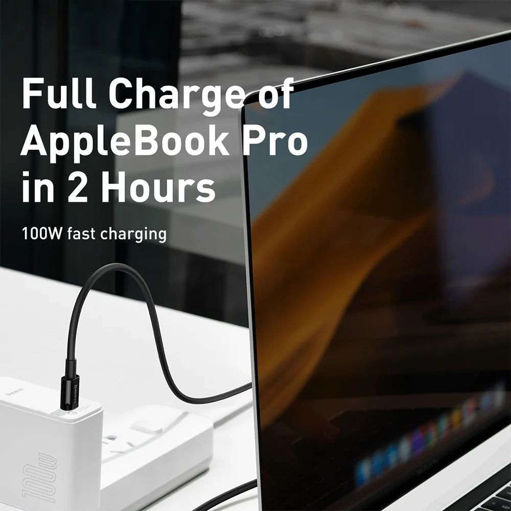 Baseus Superior Series Fast Charging Data Cable Type-C to Type-C 100W 2M Compatible for iPhone 15 16 Series - Image 3