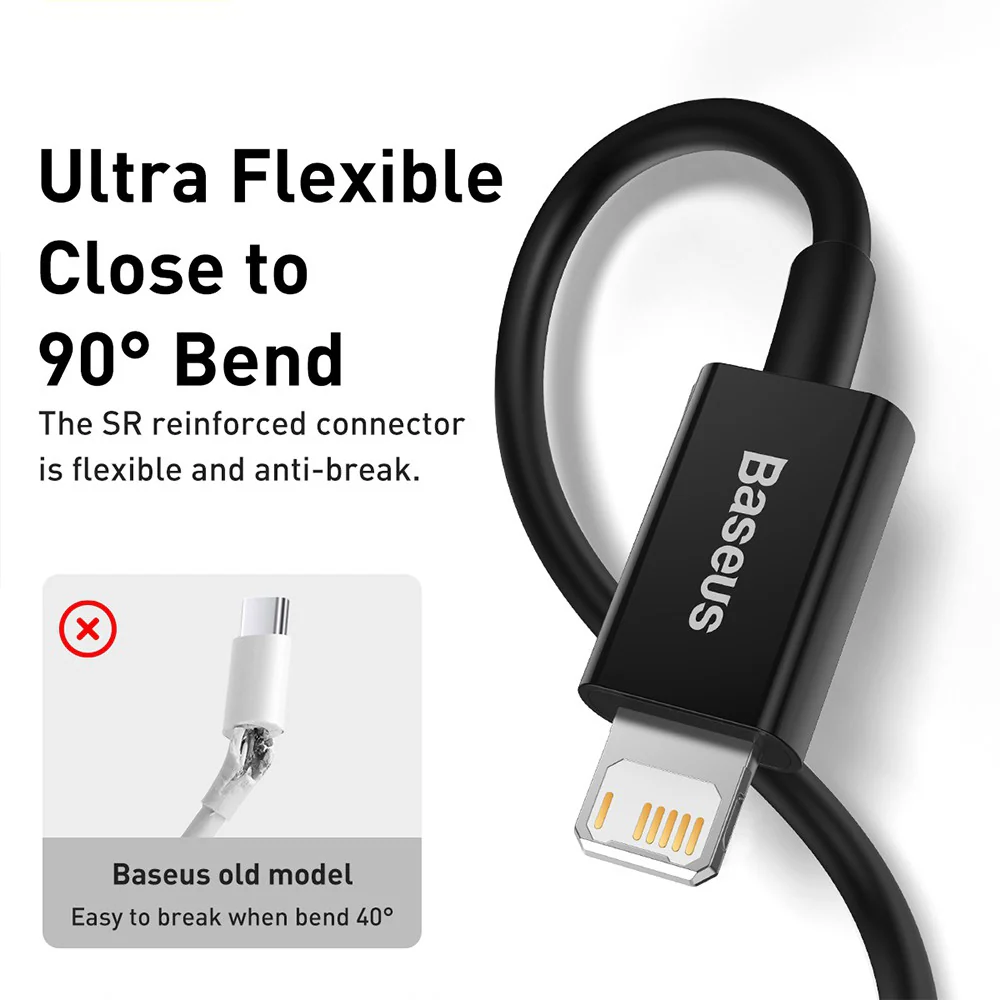 Baseus Superior Series Fast Charging Data Cable USB to iP 2.4A 1M - Image 6