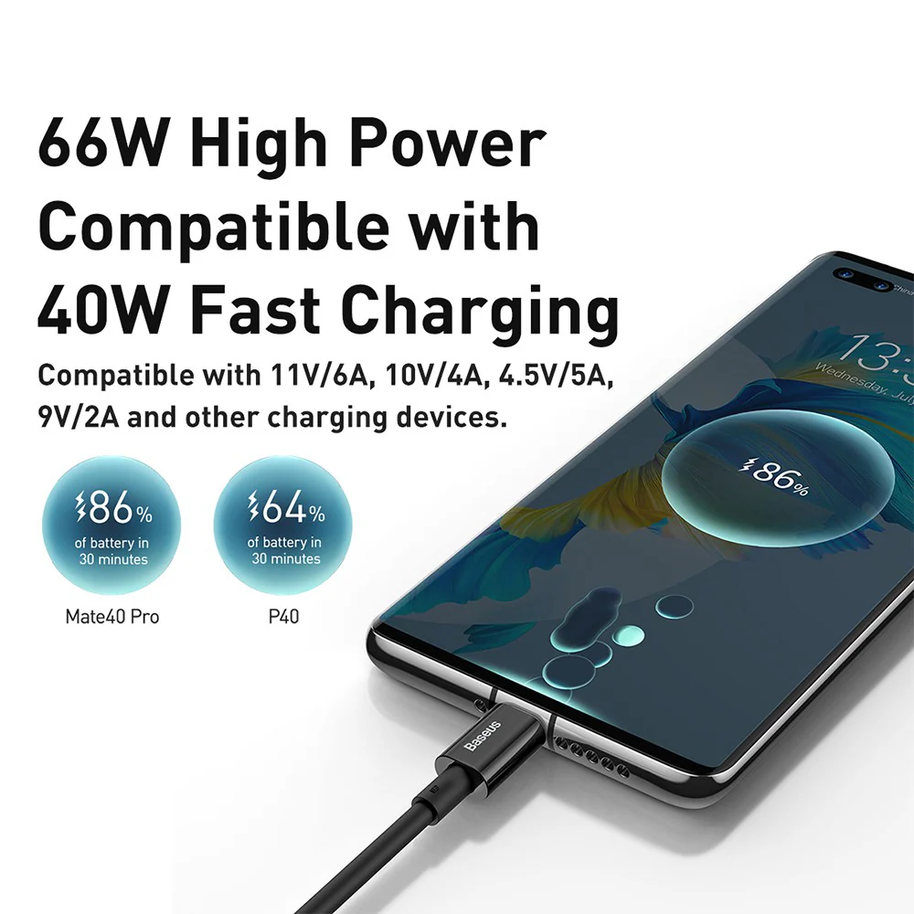 Baseus Superior Series Fast Charging Data Cable USB to Type-C 66W 1M - Image 3