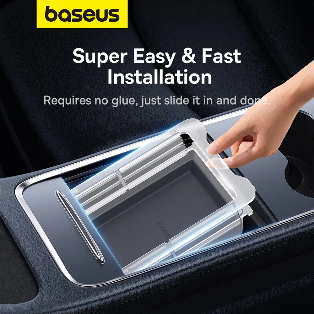 Baseus T-Space Series Car Center Console Armrest Box Twilight Grey - Image 4