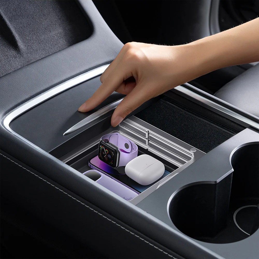 Baseus T-Space Series Car Center Console Armrest Box Twilight Grey - Image 9