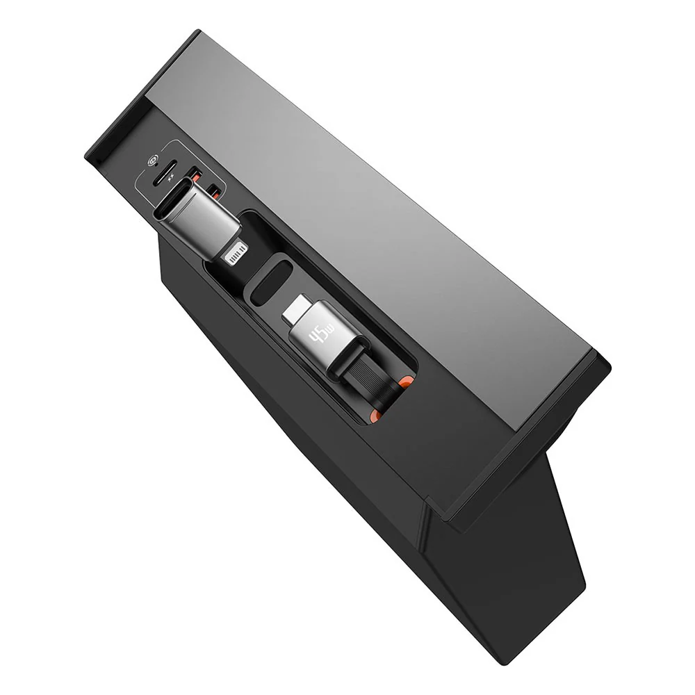 Baseus T-Space Series HUB for Tesla Cars (With a retractable 45W type-C cable) - Cluster Black - Image 3