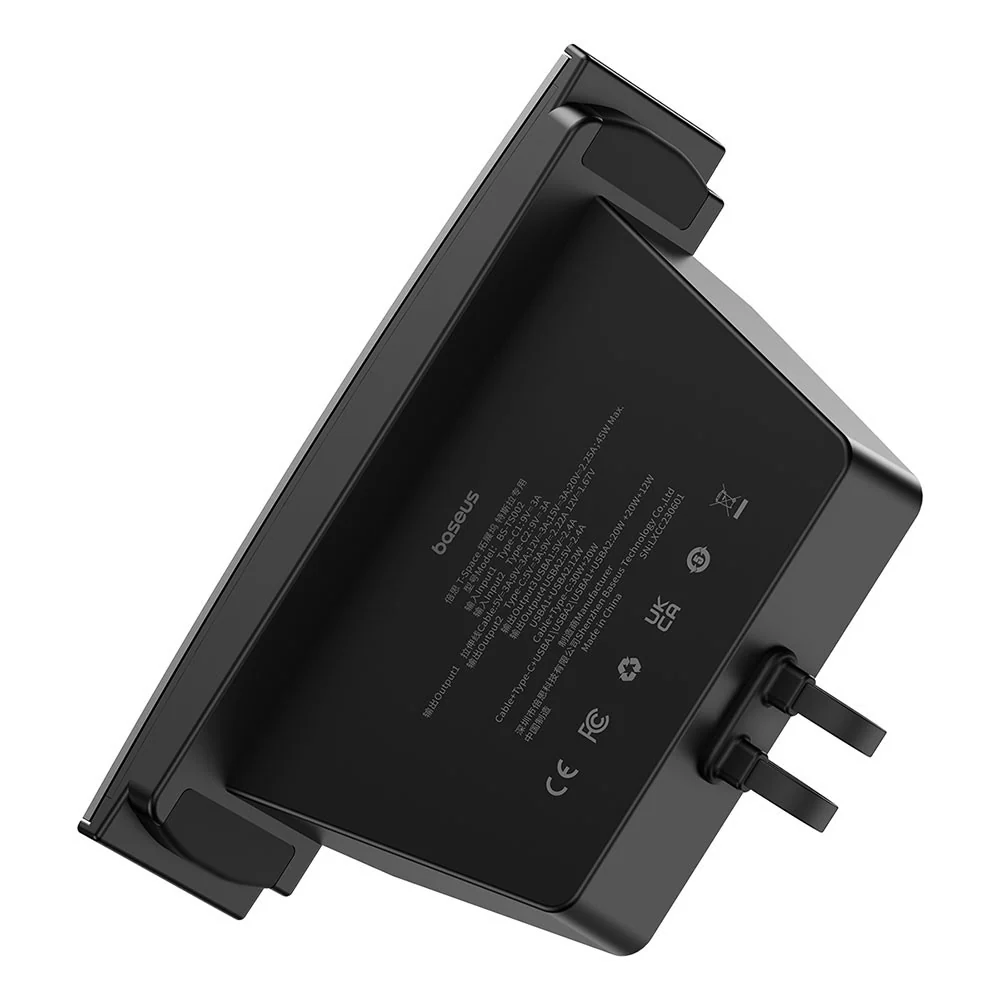 Baseus T-Space Series HUB for Tesla Cars (With a retractable 45W type-C cable) - Cluster Black - Image 5