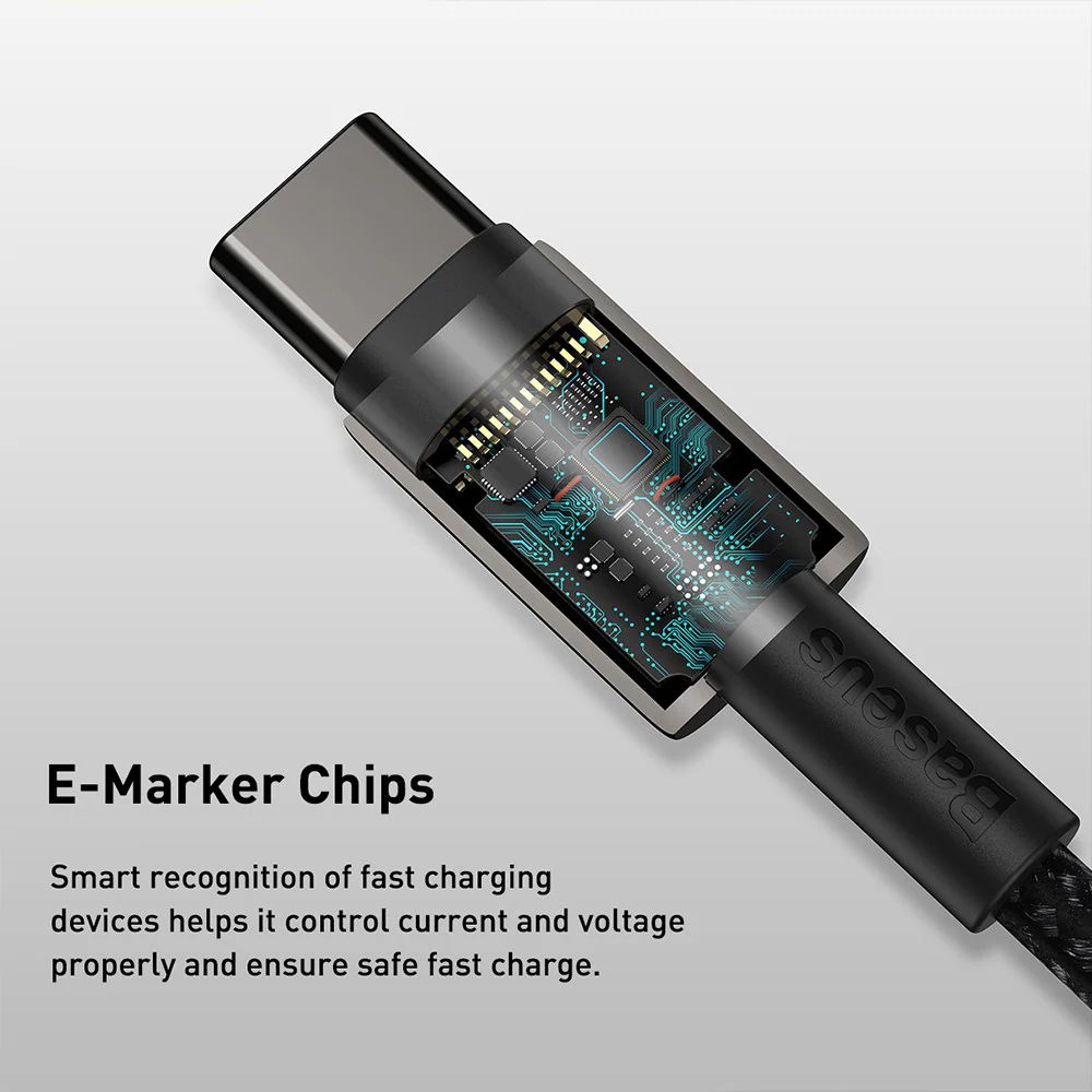 Baseus Tungsten Gold Fast Charging Data Cable Type-C to Type-C 100W 1M Compatible for iPhone 15 16 Series - Image 5