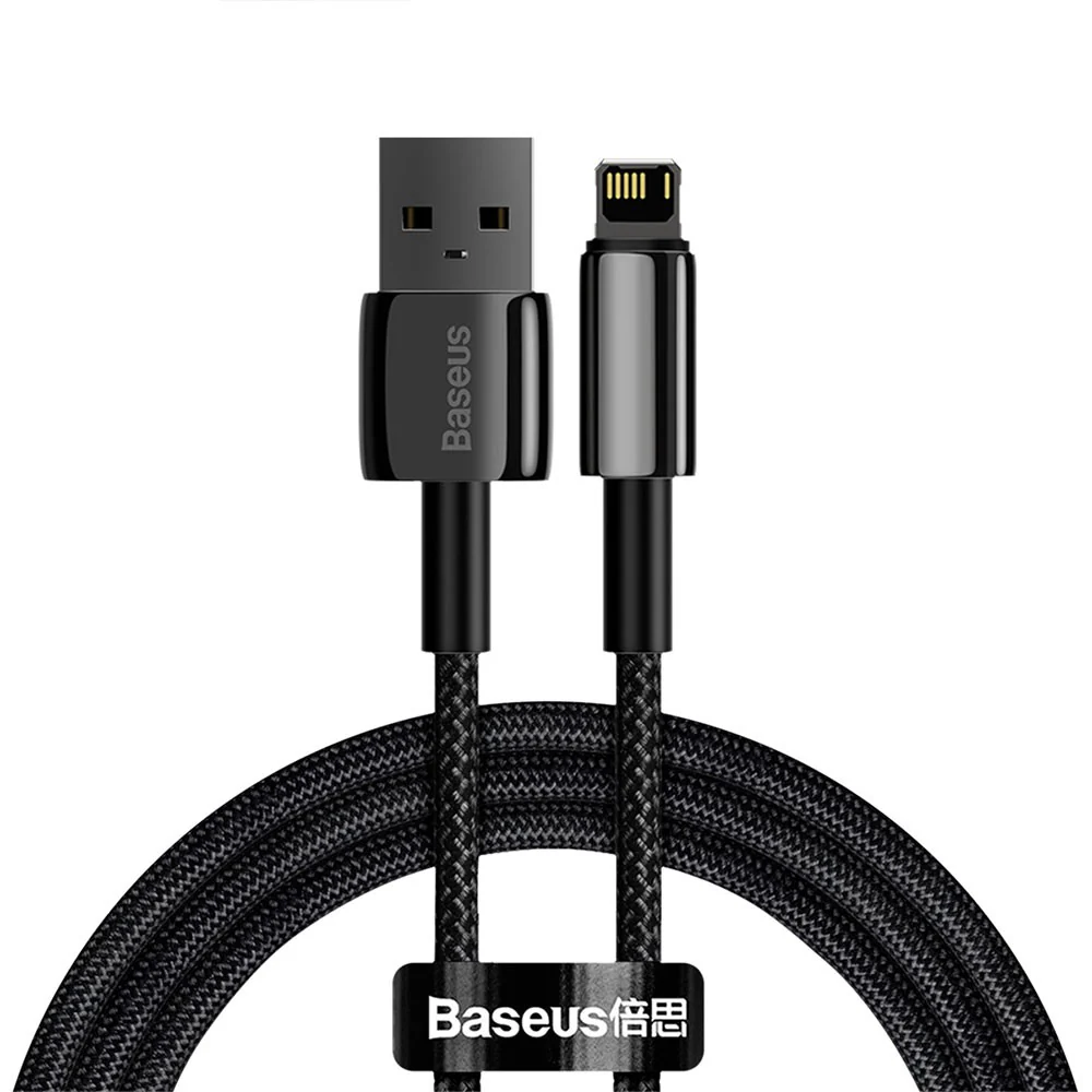 Baseus Tungsten Gold Fast Charging Data Cable USB to iP 2.4A 2m - Image 4