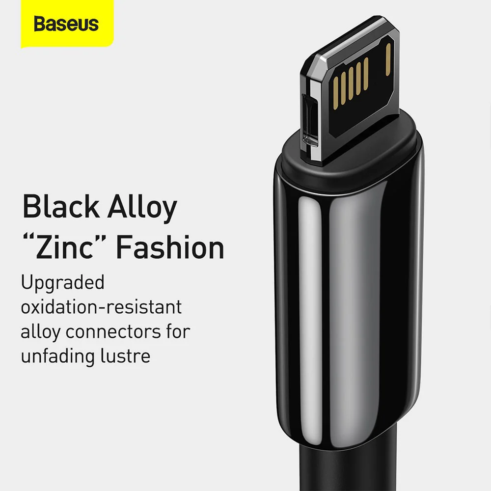 Baseus Tungsten Gold Fast Charging Data Cable USB to iP 2.4A 2m - Image 6