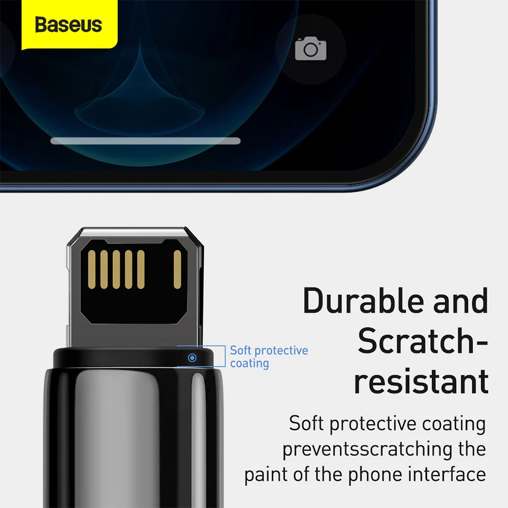 Baseus Tungsten Gold Fast Charging Data Cable USB to iP 2.4A 2m - Image 7