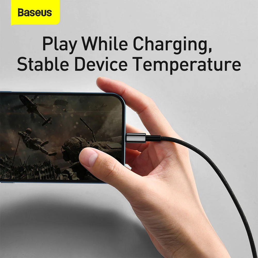 Baseus Tungsten Gold Fast Charging Data Cable USB to iP 2.4A 2m - Image 9