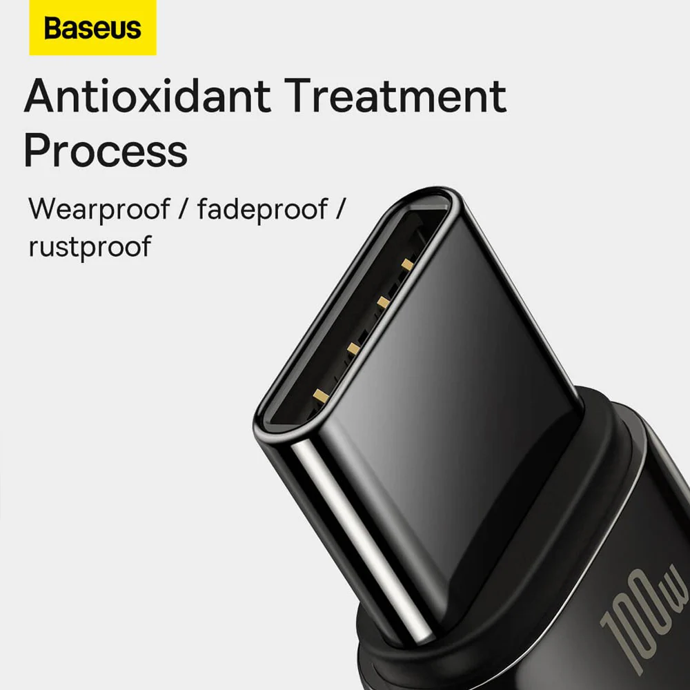Baseus Tungsten Gold Fast Charging Data Cable USB to Type-C 100W 1m-Black - Image 9