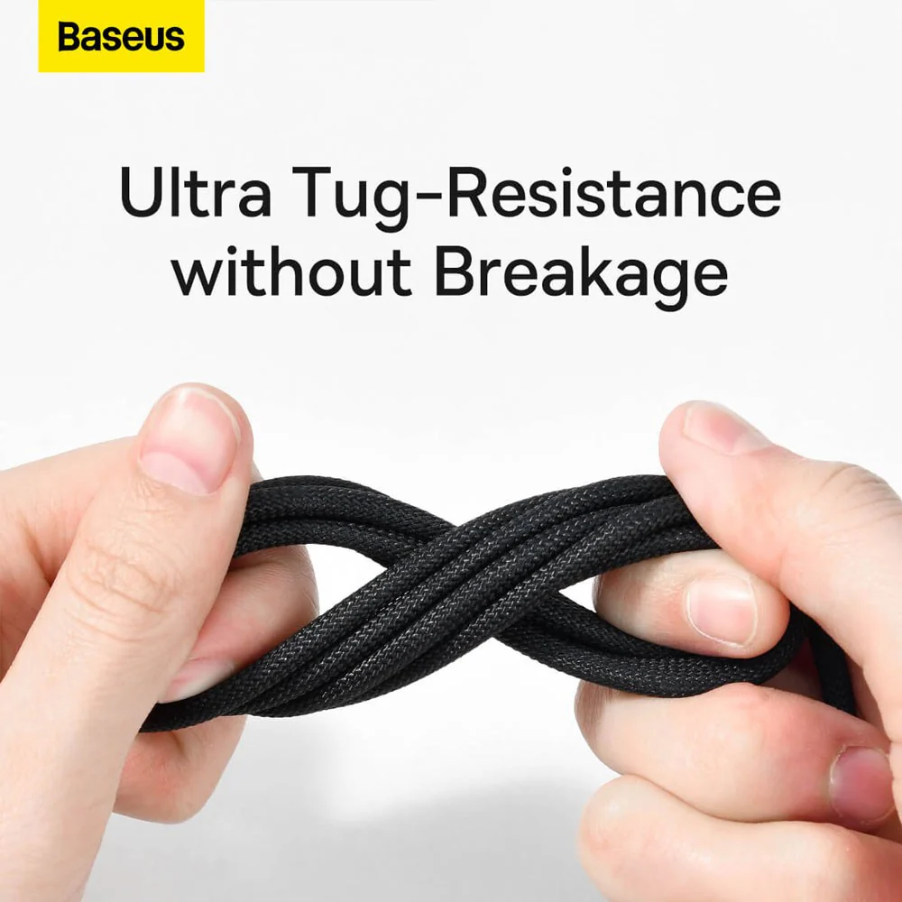 Baseus Tungsten Gold Fast Charging Data Cable USB to Type-C 100W 2m - Black - Image 6