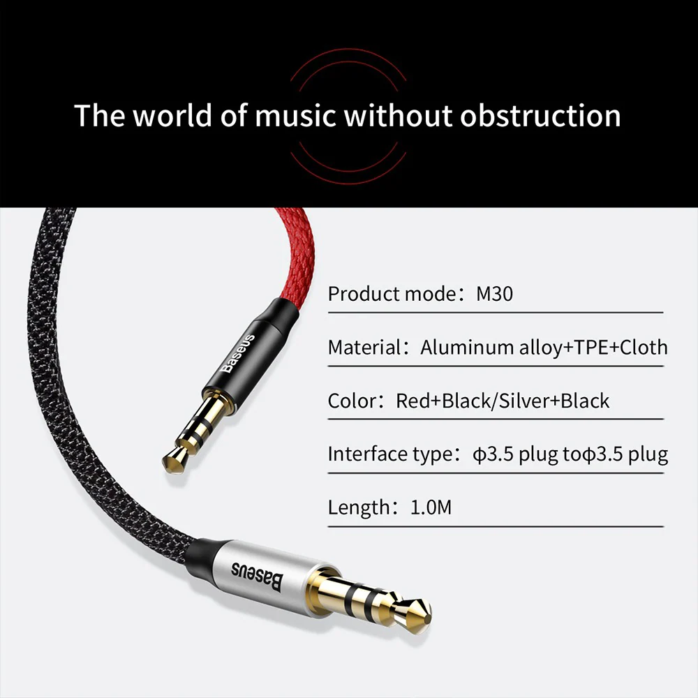 Baseus Yiven Audio Cable M30 1M - Image 3