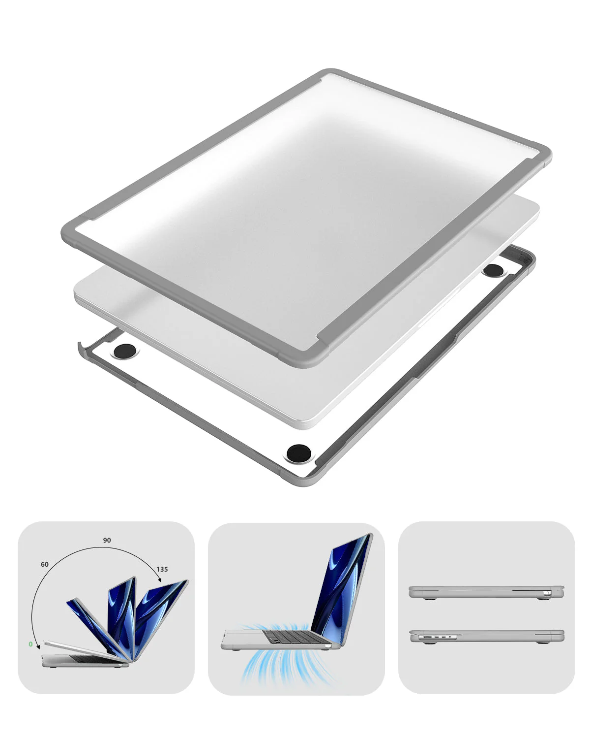 Benwis MacBook Pro 14" (A2442 & A2779 & A2918 & A2992) - Shock-absorbing Shield Shockproof Heavy Duty Tough Case Cover - Image 8