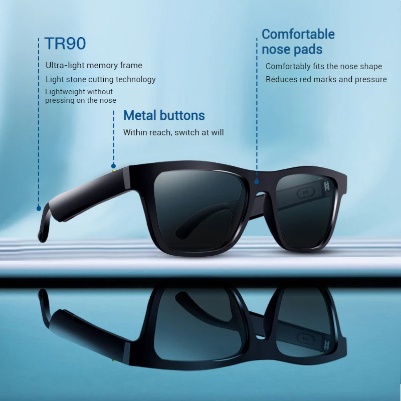 [Bluetooth Calling] [Music Playback] New E10 Wireless Bluetooth Smart Glasses - Image 3