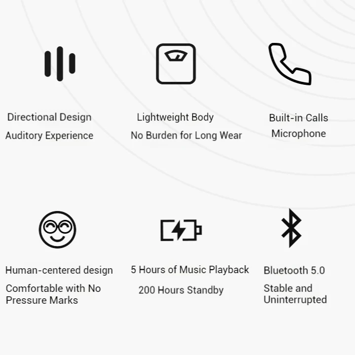 [Bluetooth Calling] [Music Playback] New E10 Wireless Bluetooth Smart Glasses - Image 7