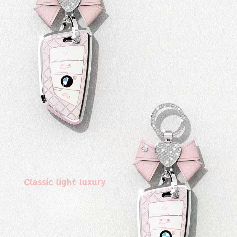 BMW Luxury Diamond Pattern Key Fob Case For X1, X2, X3, X4, X5, X6, X7 & 1, 3, 5, 7 Series - Image 4