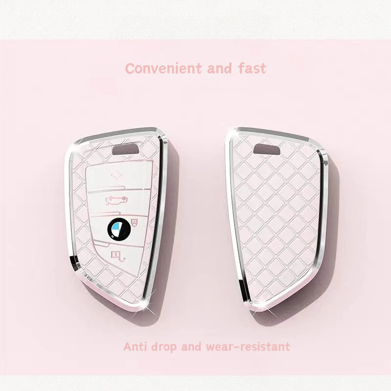 BMW Luxury Diamond Pattern Key Fob Case For X1, X2, X3, X4, X5, X6, X7 & 1, 3, 5, 7 Series - Image 5