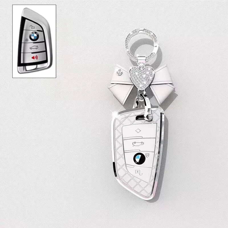 BMW Luxury Diamond Pattern Key Fob Case For X1, X2, X3, X4, X5, X6, X7 & 1, 3, 5, 7 Series - Image 8