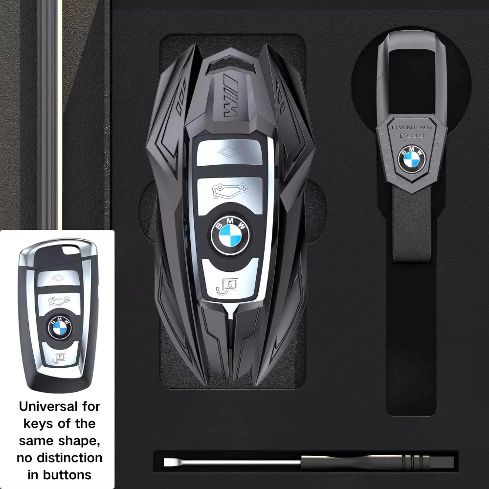 BMW Mecha Style Zinc Alloy Car Key Fob Case Cover For 1, 3, 5, 7 Series,X1, X3, X5, X6, X7 - Image 10