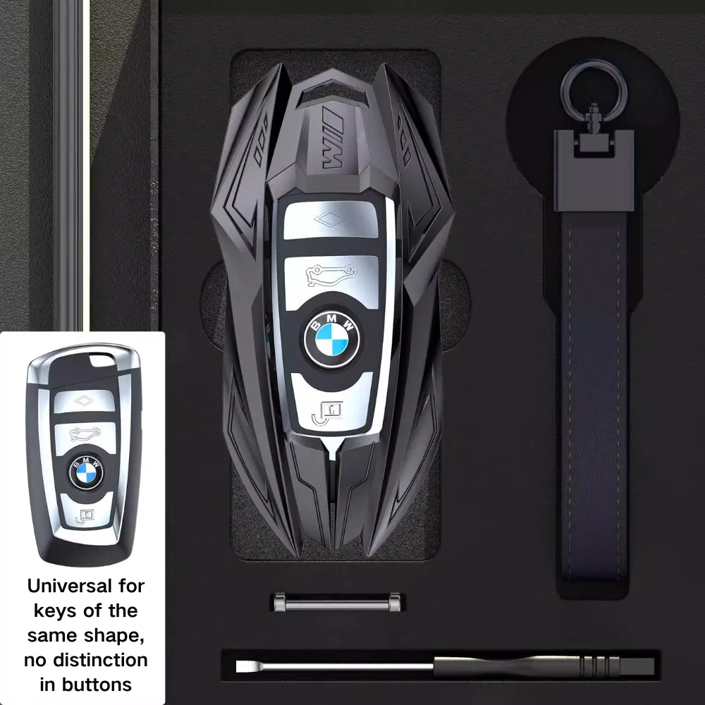 BMW Mecha Style Zinc Alloy Car Key Fob Case Cover For 1, 3, 5, 7 Series,X1, X3, X5, X6, X7 - Image 11