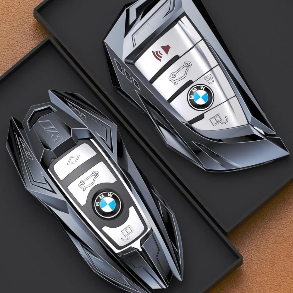 BMW Mecha Style Zinc Alloy Car Key Fob Case Cover For 1, 3, 5, 7 Series,X1, X3, X5, X6, X7 - Image 17