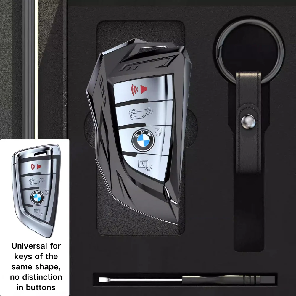 BMW Mecha Style Zinc Alloy Car Key Fob Case Cover For 1, 3, 5, 7 Series,X1, X3, X5, X6, X7 - Image 3