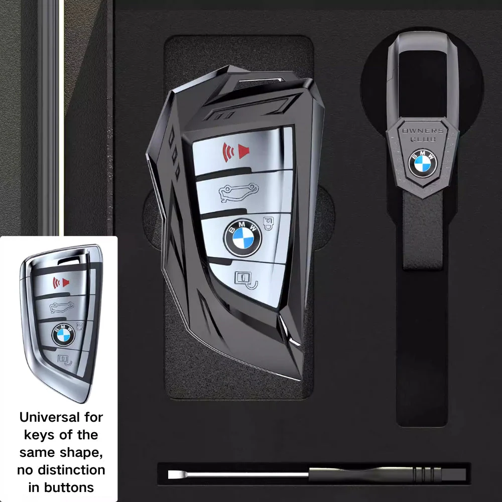 BMW Mecha Style Zinc Alloy Car Key Fob Case Cover For 1, 3, 5, 7 Series,X1, X3, X5, X6, X7 - Image 4