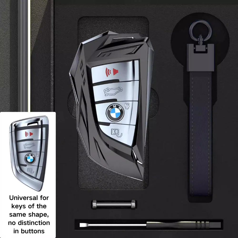 BMW Mecha Style Zinc Alloy Car Key Fob Case Cover For 1, 3, 5, 7 Series,X1, X3, X5, X6, X7 - Image 5