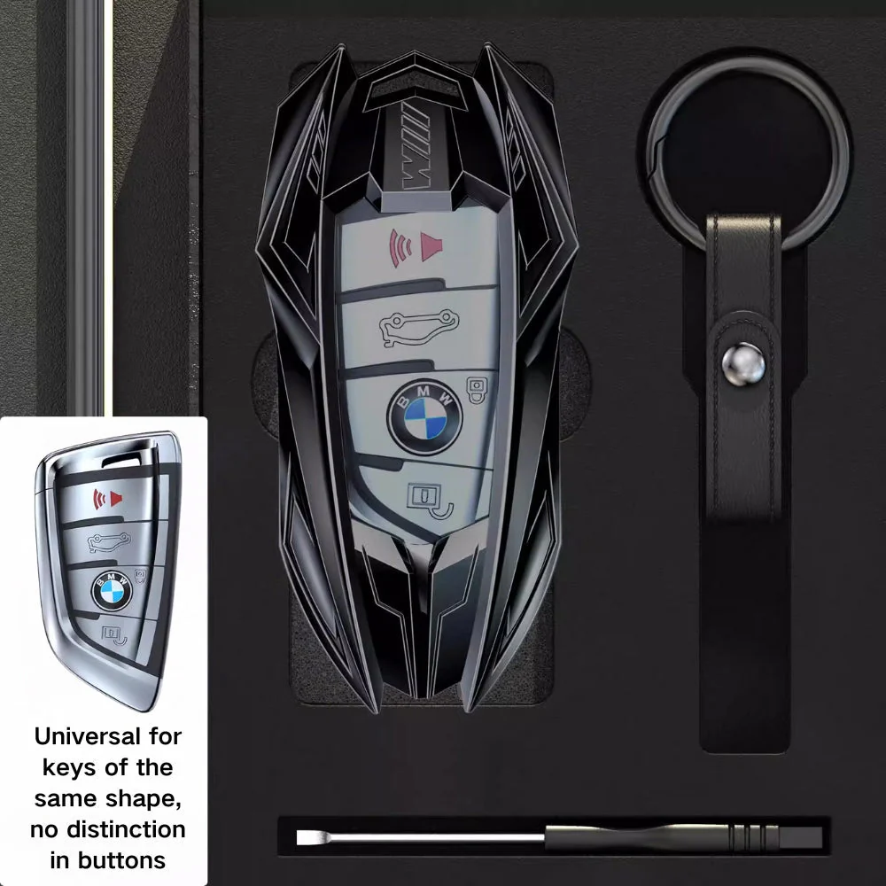 BMW Mecha Style Zinc Alloy Car Key Fob Case Cover For 1, 3, 5, 7 Series,X1, X3, X5, X6, X7 - Image 6