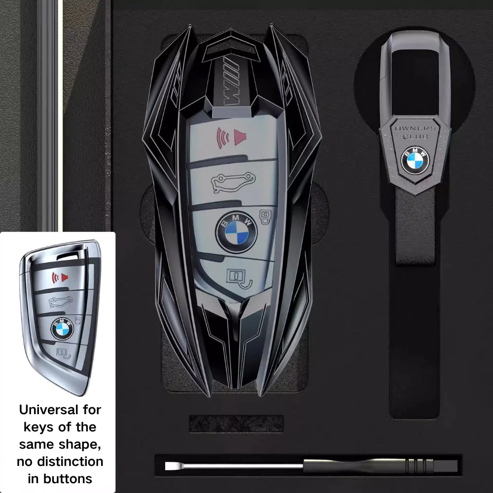 BMW Mecha Style Zinc Alloy Car Key Fob Case Cover For 1, 3, 5, 7 Series,X1, X3, X5, X6, X7 - Image 7