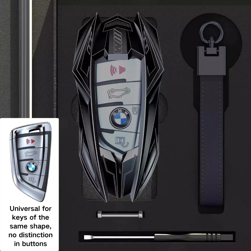 BMW Mecha Style Zinc Alloy Car Key Fob Case Cover For 1, 3, 5, 7 Series,X1, X3, X5, X6, X7 - Image 8