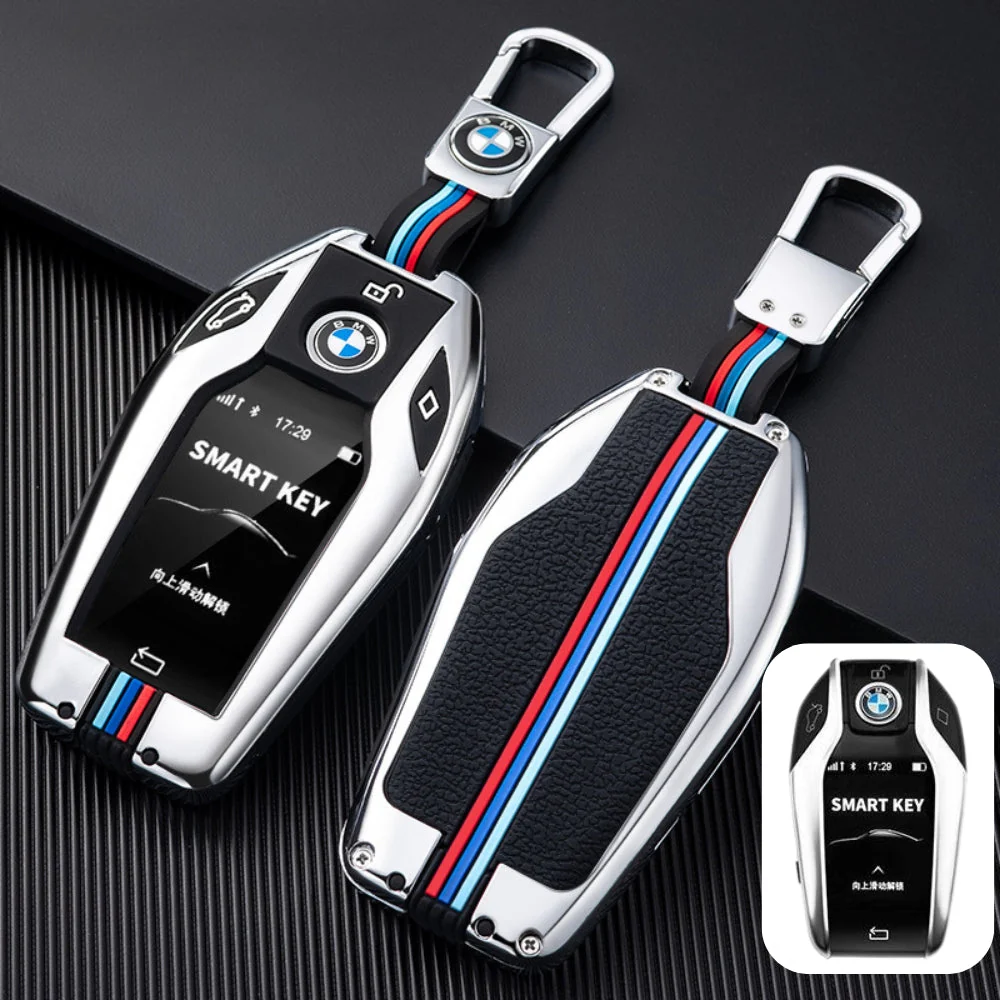 BMW Metal Shell & Soft Silicone Full Protection Car Key Fob Case Cover For 5, 6, 7 Series, X3, X5, X6, X7 - Image 3