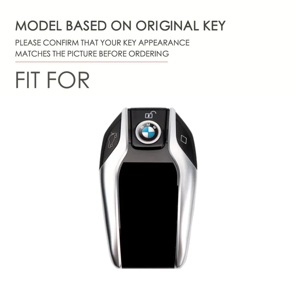 BMW Metal Shell & Soft Silicone Full Protection Car Key Fob Case Cover For 5, 6, 7 Series, X3, X5, X6, X7 - Image 4