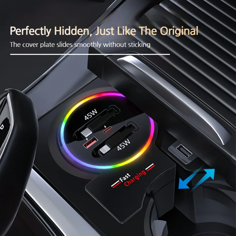 BMW iX3 (2021–2024) Car Fast Charging Hub with RGB Lighting - Image 7
