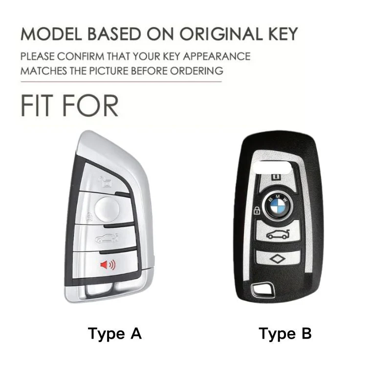 BMW Zinc Alloy + Leather Protection Car Key Fob Case Cover For 1, 2, 3, 5, 7 Series, X3, X5, X6 - Image 10