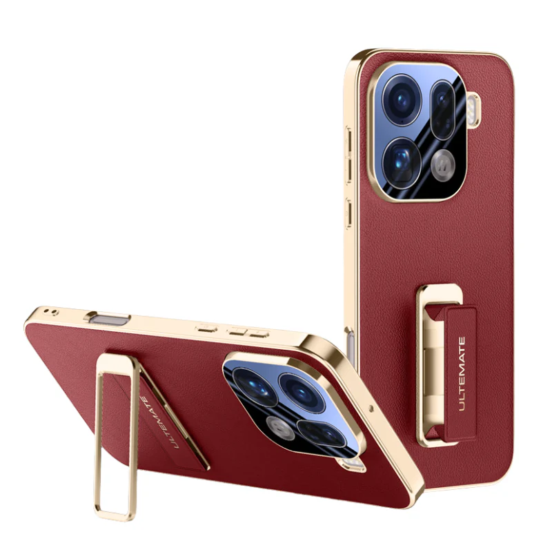 [Buil-in Stand] OPPO Find X9/Pro - Electroplated Full-Cover Shockproof Phone Case