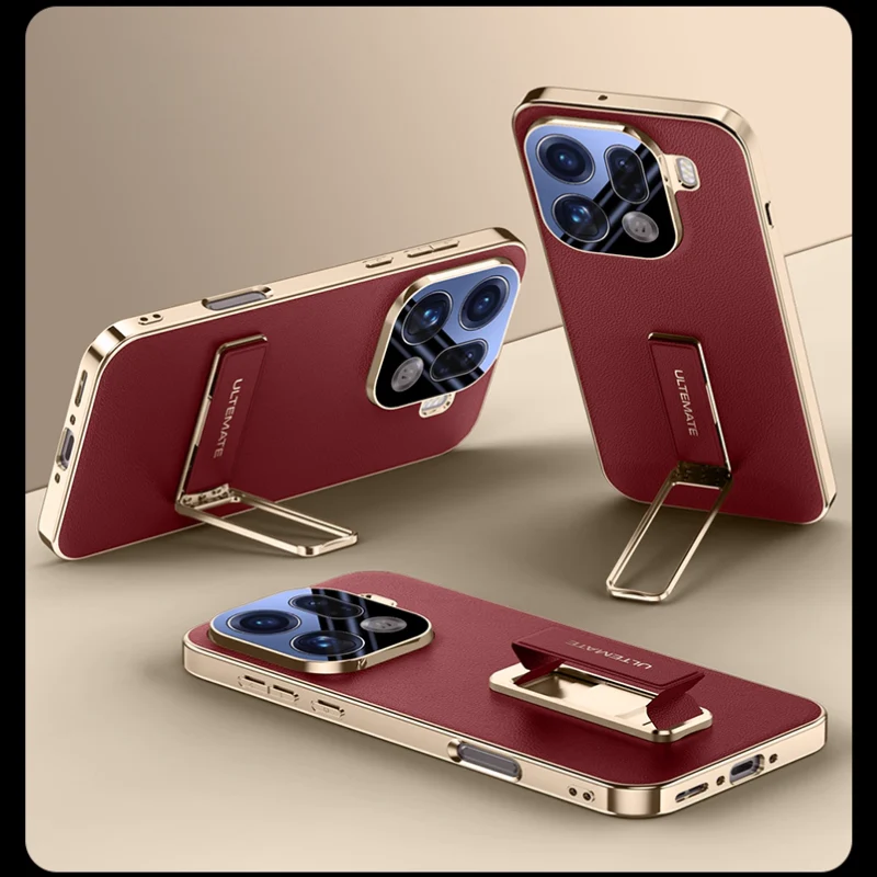 [Buil-in Stand] OPPO Find X9/Pro - Electroplated Full-Cover Shockproof Phone Case - Image 2