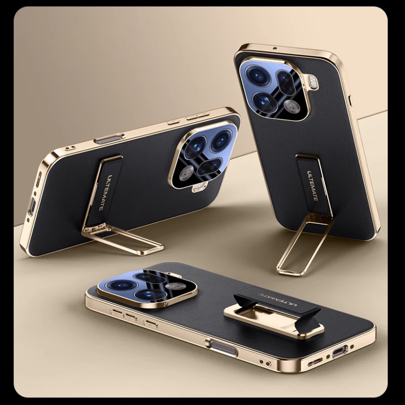 [Buil-in Stand] OPPO Find X9/Pro - Electroplated Full-Cover Shockproof Phone Case - Image 4